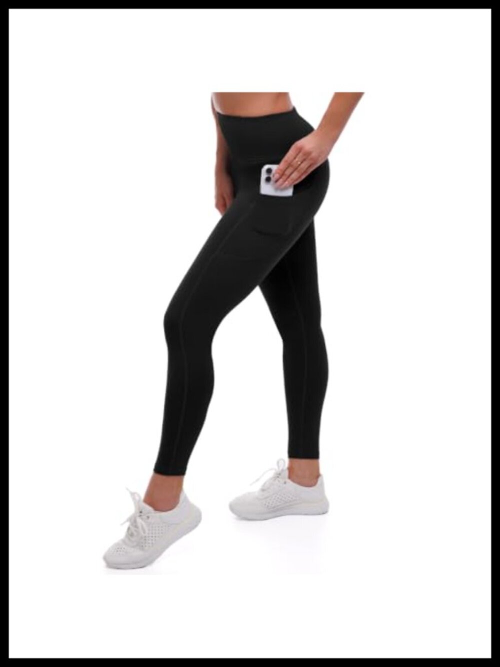 CADITEX Tummy Control High Waist Yoga Pants with Pockets Buttery Soft Nylon